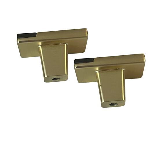 Modern Square Gold and Pewter Cabinet Pulls 20 Count Knobs - Picture 7 of 9